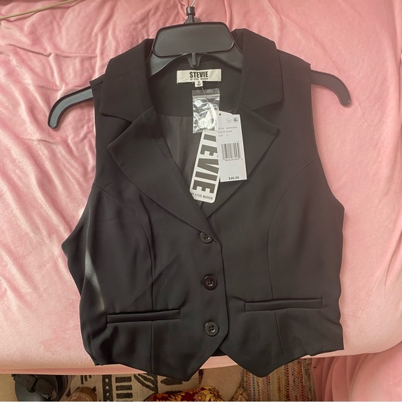Brand NEW Stevie by Steve Madden Notched Collar Point Vest Many Available $46 - Picture 11 of 13